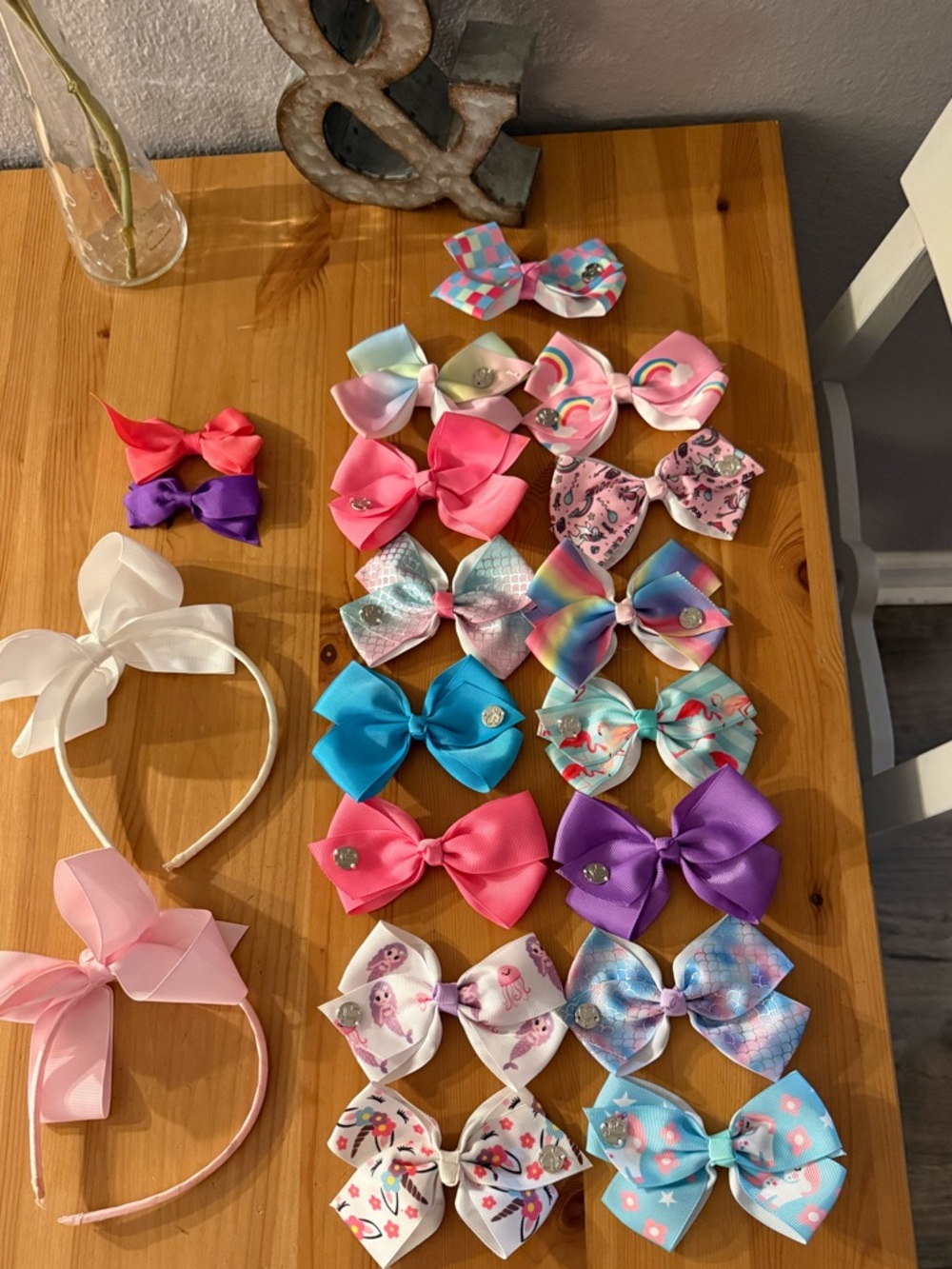 Adorable Girls' Hair Bows and Headbands - Pink, Blue, Purple, White